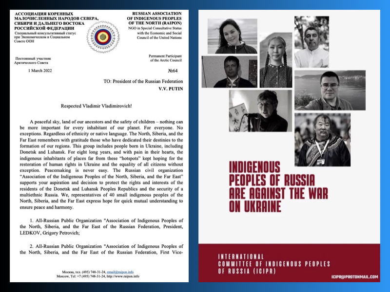 Антивоенный плакат Международного комитета коренных народов России. Источник - https://indigenous-russia.com/archives/19840