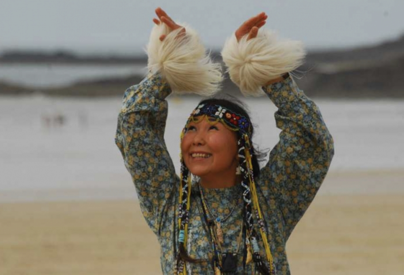 Ольга Летыкай Чонка на фестивале в Бретани (Франция). Предположительно вторая половина 1990-х. Фото - Борис Шишло